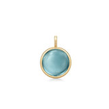 Prime 14K Gold Pendant w. Aqua Blue Quartz