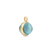 Prime 14K Gold Pendant w. Aqua Blue Quartz