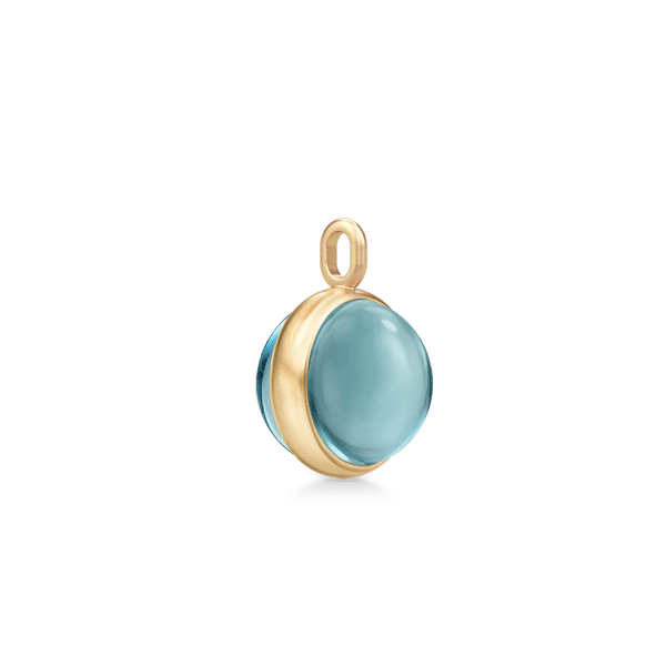 Prime 14K Gold Pendant w. Aqua Blue Quartz