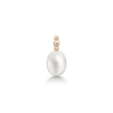 Lovina 14K Gold Pendant w. Diamonds & Pearl