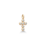 Cross 14K Gold Pendant w. Diamonds