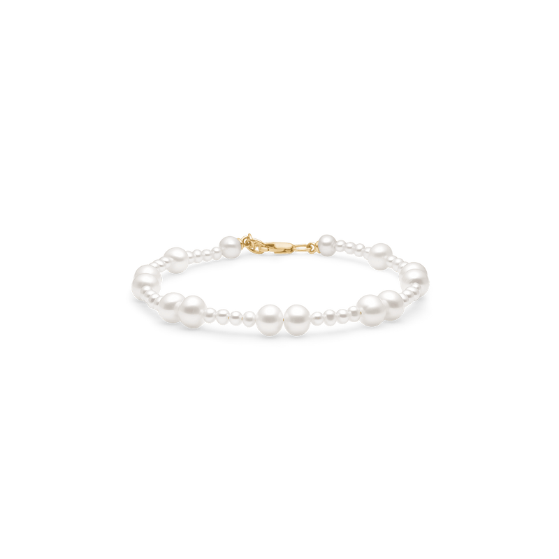 Eden 14K Gold Bracelet w. White Pearls