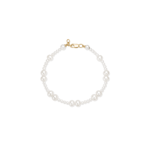 Eden 14K Gold Bracelet w. White Pearls