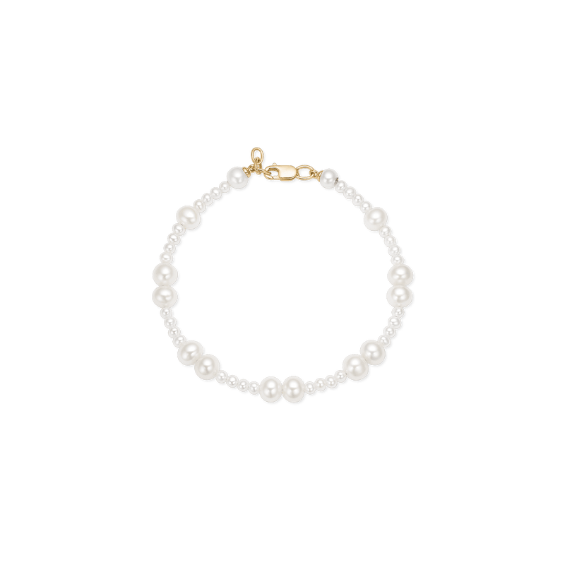 Eden 14K Gold Bracelet w. White Pearls