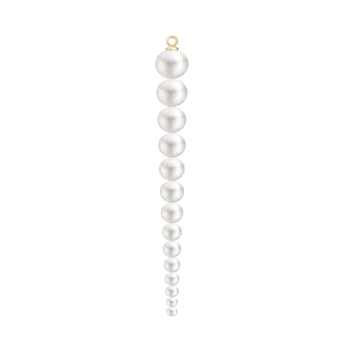 Evie 14K Gold Ohrring-Pendant w. Weiße Perlen