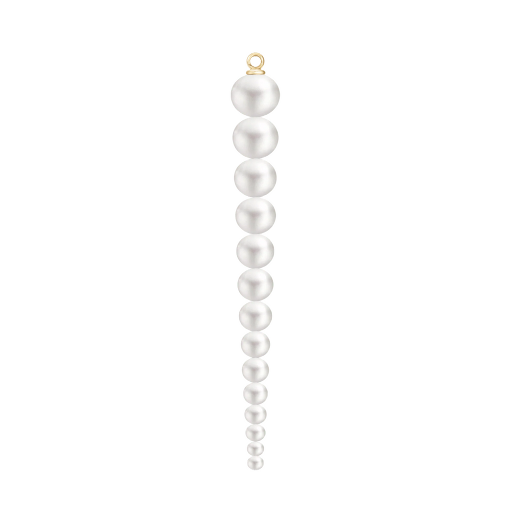 Evie 14K Gold Earring-Pendant w. White Pearls