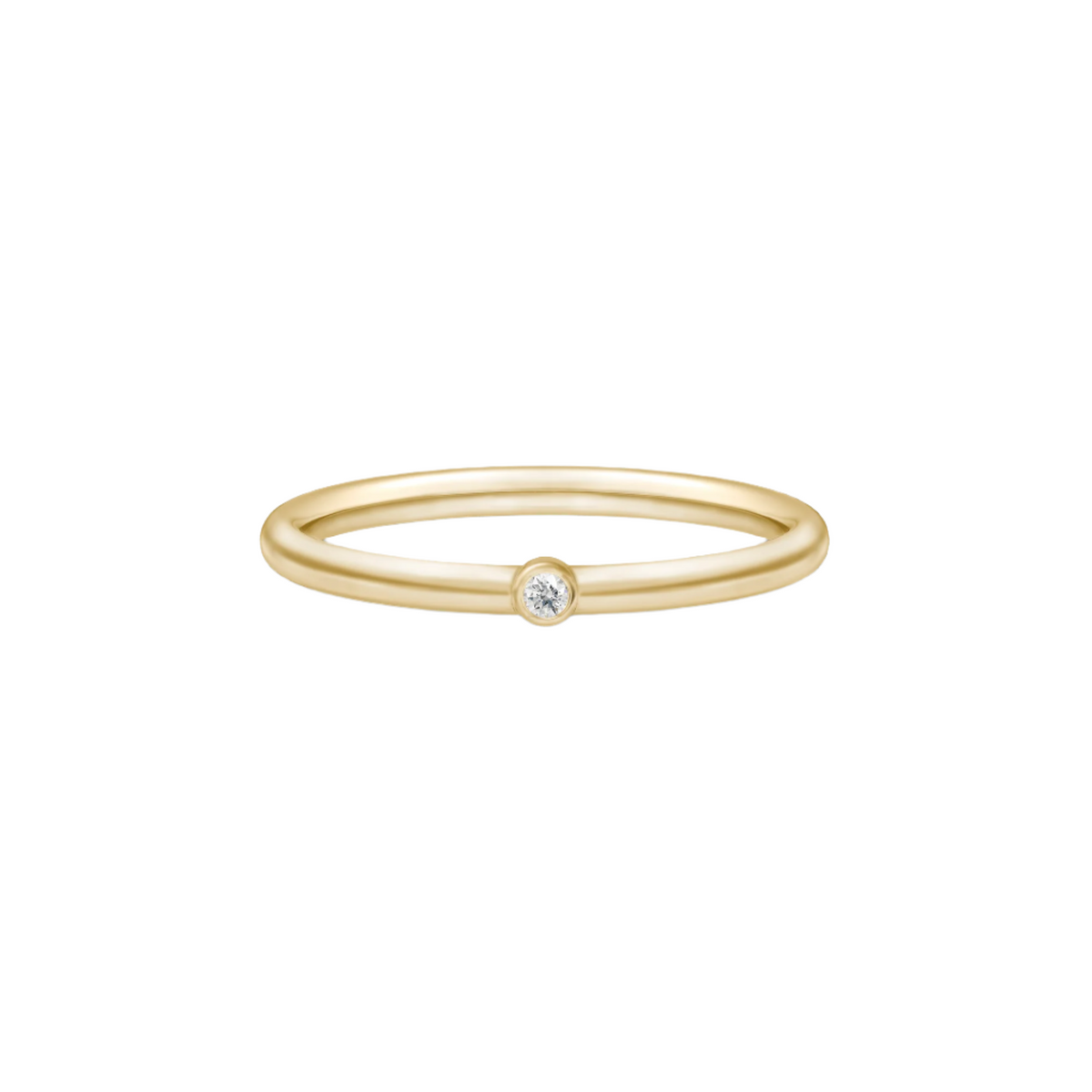 Purity 14K Gold Ring w. Diamond