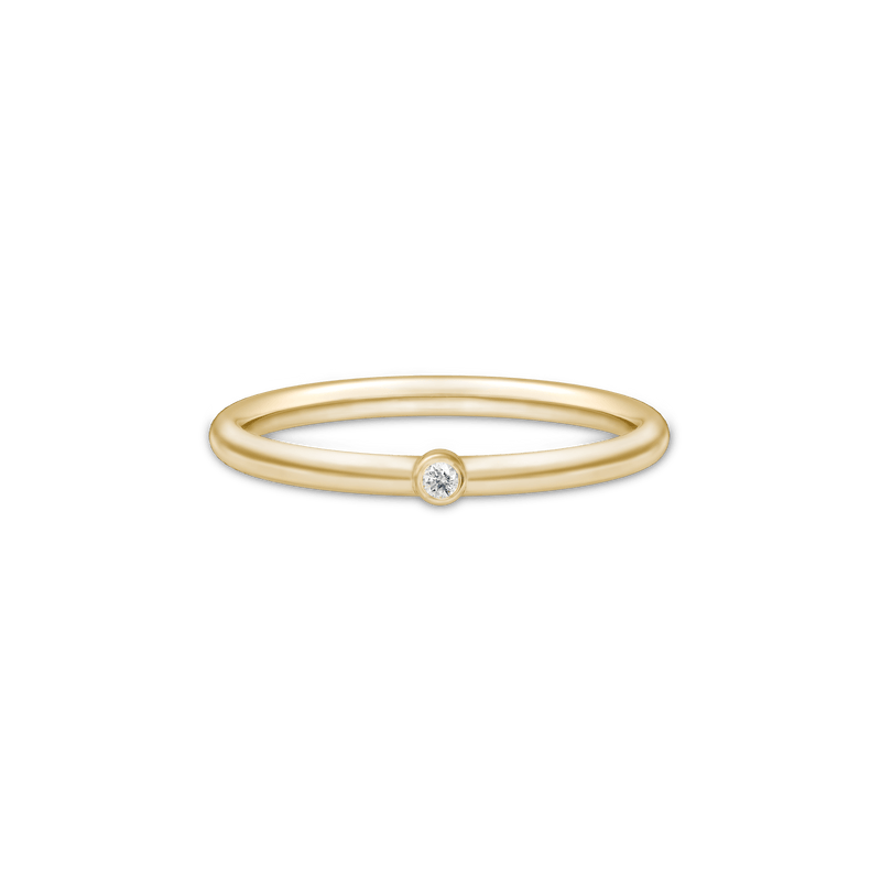 Purity 14K Gold Ring w. Diamond