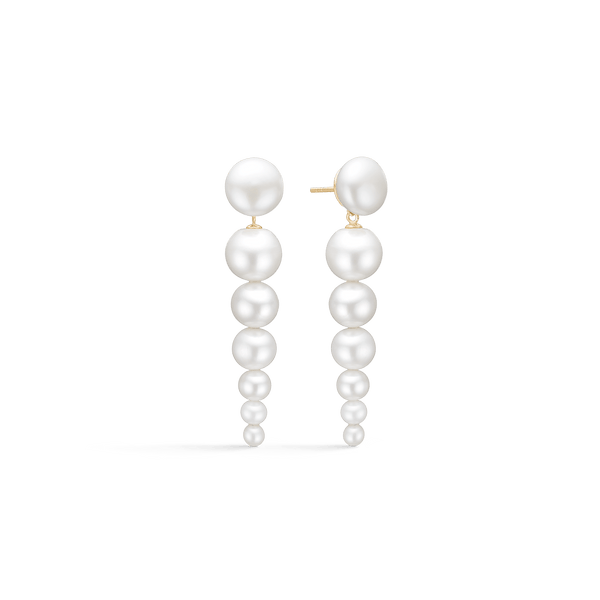 Eden Chandeliers Earrings w. White Pearls