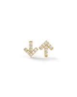Arrow Pavé 14k Gold Studs w. Diamonds