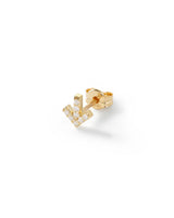 Arrow Pavé 14k Gold Studs w. Diamonds