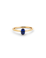Safir Solitaire 14K Guld Ring