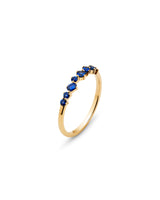 Safir Cluster Band 14K Guld Ring