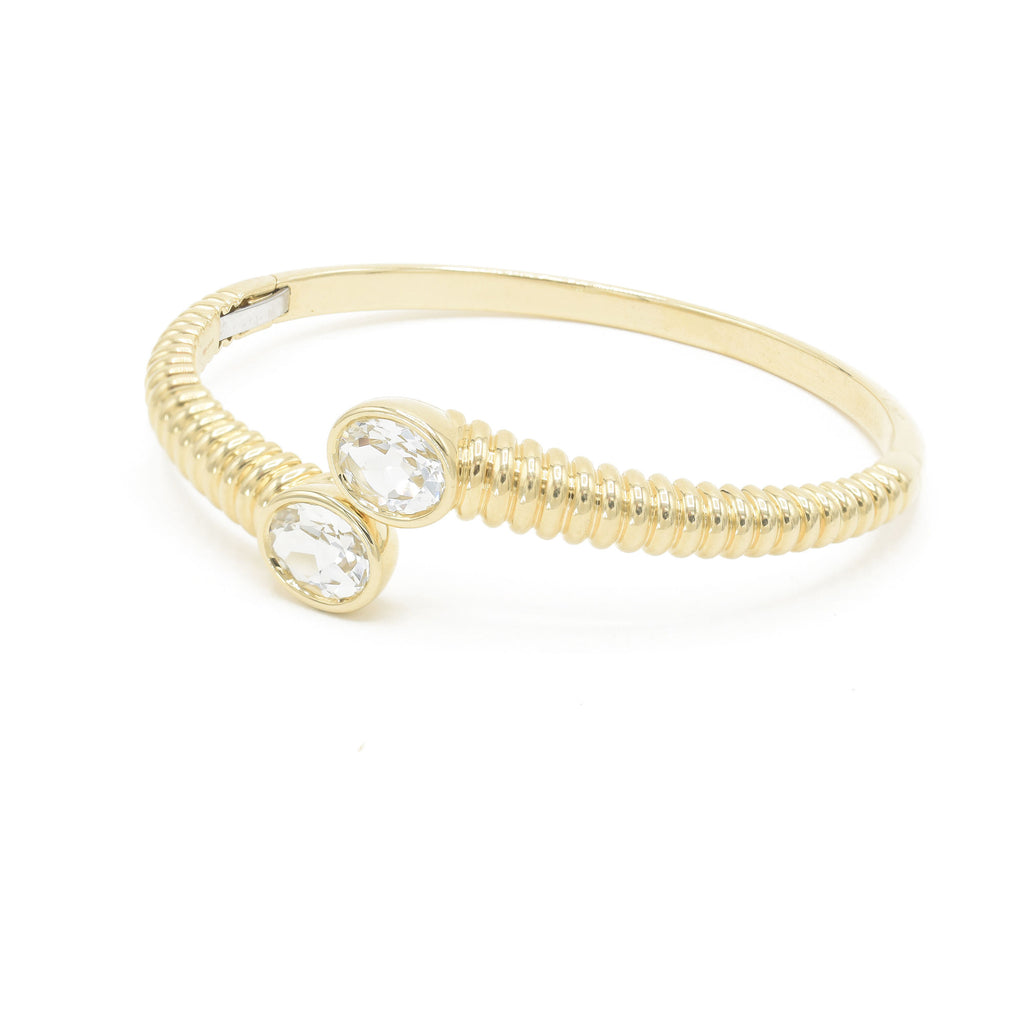 Twisted Sister 14K Gold Bracelet w. Topazes