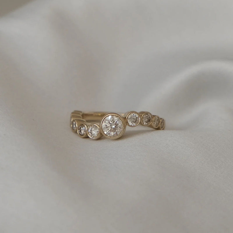 Roop 14k Guld Ring m. Diamanter