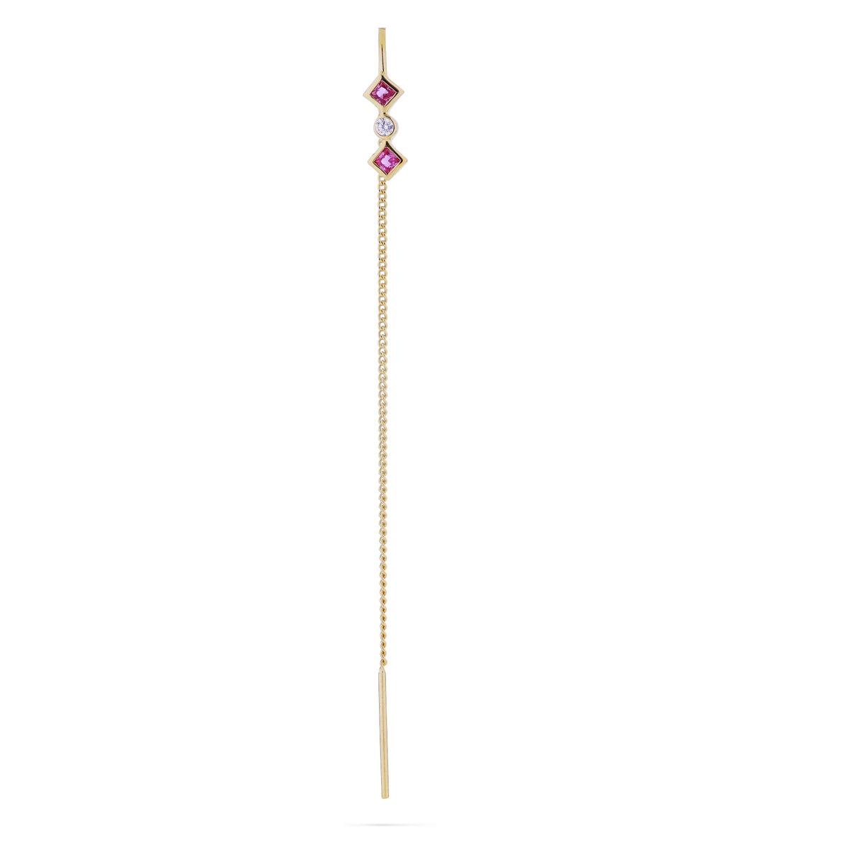 Zalora Pink 14K Gold Plated Earring w. Zirconia