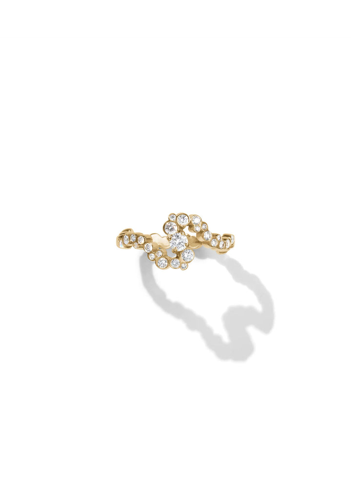 Elysia Orbit 14K Gold Ring w. Diamonds