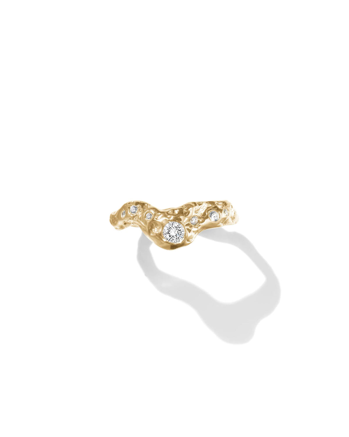 Orabelle Celestial 14K Gold Ring w. Diamonds