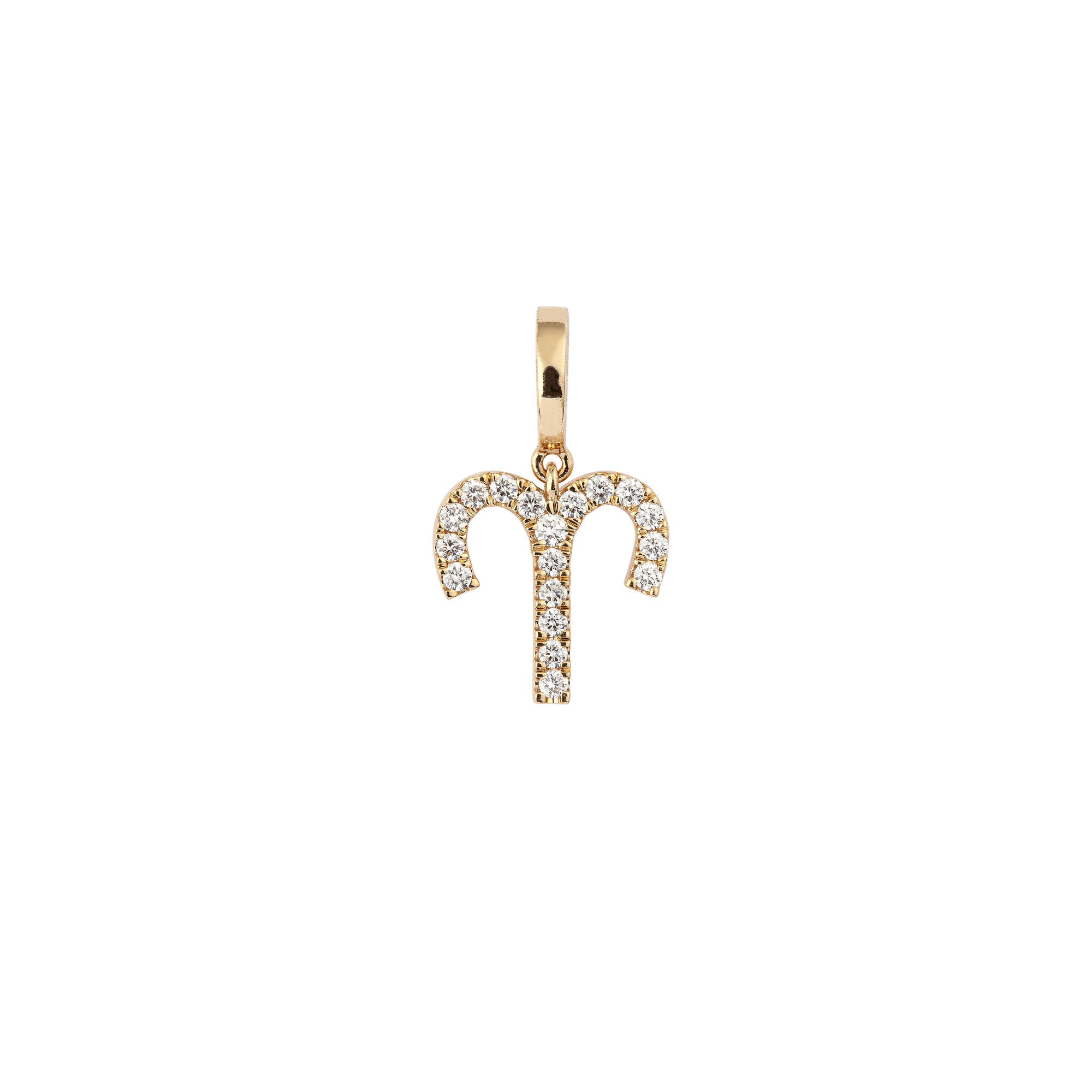 Zodiac Aries 18K Gold or Whitegold Charm w. Diamonds