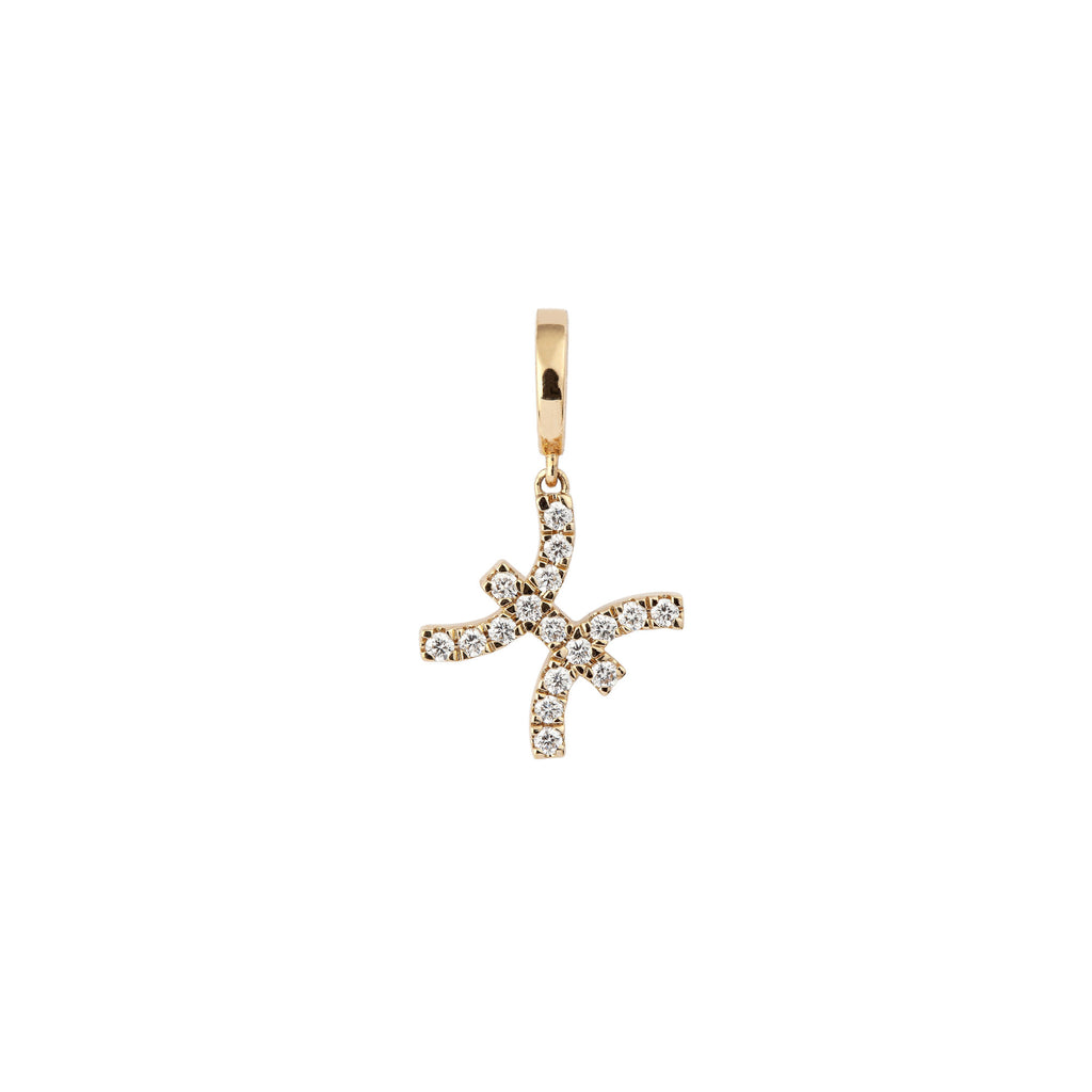 Stjernetegn Fisk 18K Guld eller Hvidguld Charm m. Diamanter