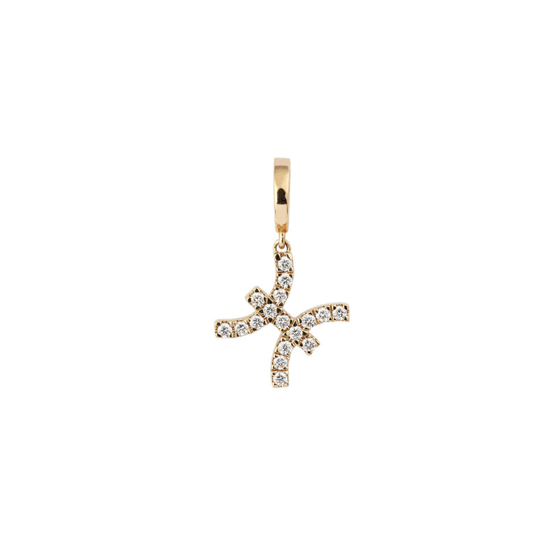 Zodiac Pisces 18K Gold or Whitegold Charm w. Diamonds