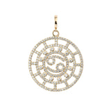 Zodiac Pavé Cancer 18K Gold or Whitegold Pendant w. Diamonds