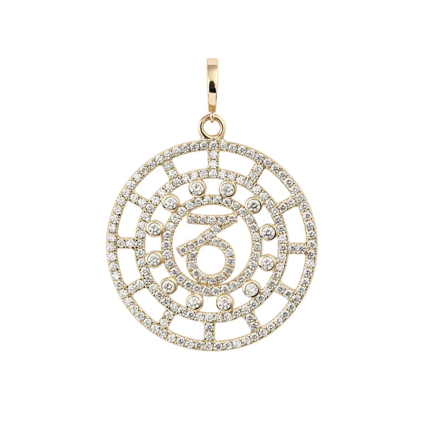 Zodiac Pavé Capricorn 18K Gold or Whitegold Pendant w. Diamonds
