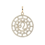 Zodiac Pavé Leo 18K Gold or Whitegold Pendant w. Diamonds