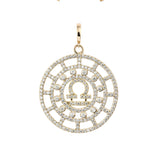 Zodiac Pavé Libra 18K Gold or Whitegold Pendant w. Diamonds