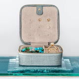 Raw Silk Blue Jewellery box