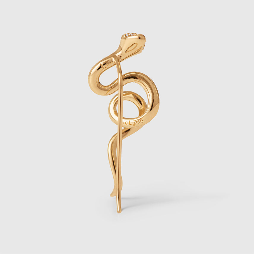 Snakes 18K Guld Ørering m. Diamanter