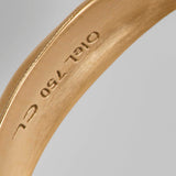 Small Leaves 18K Gold Hoops w. Diamonds