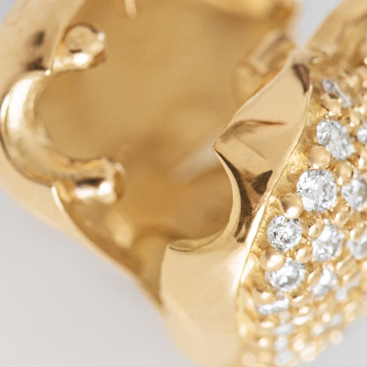Heart 18K Gold Clasp for Necklace w. Diamonds