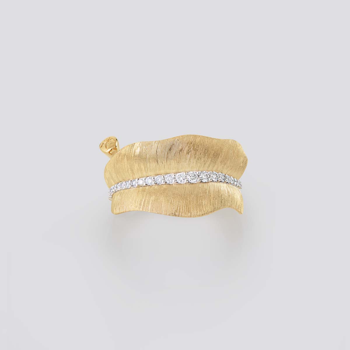 Medium Leaves Goldring aus 18K I Diamanten