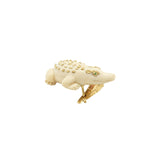 Alligator Twist Mammoth 18K Gold Earring