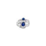 The Amfitriti Silver Ring w. Lab-Grown Sapphire