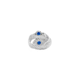 The Amfitriti Silver Ring w. Lab-Grown Sapphire