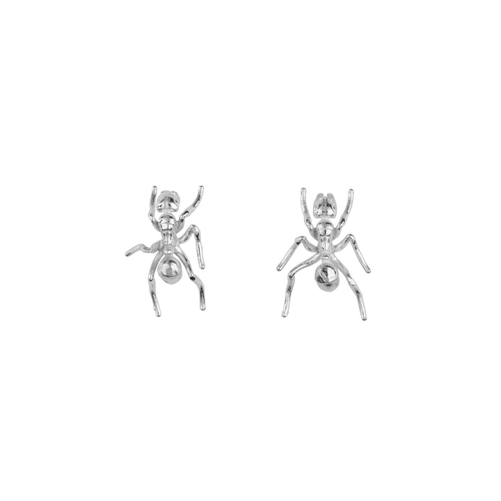 Ant Silver Earrings w. Pearl