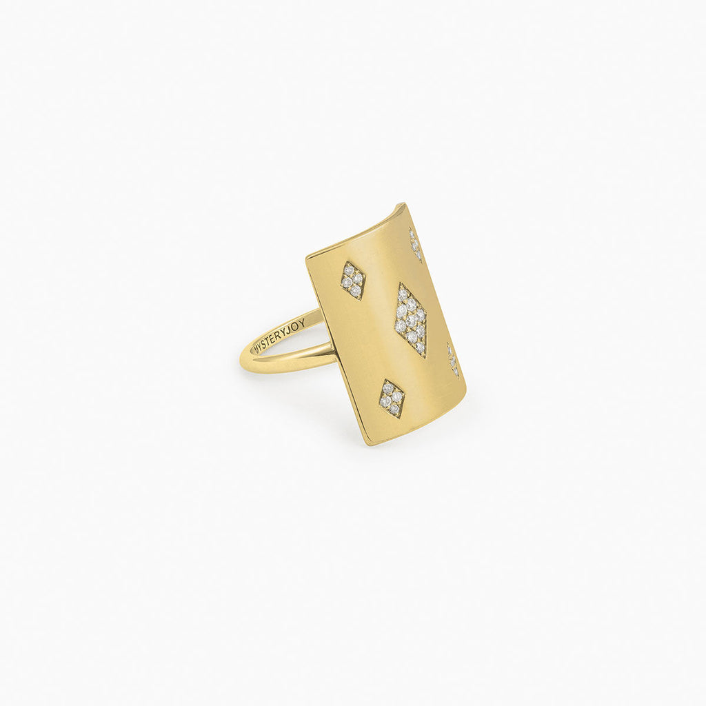 Honneur 18K Gold Ring w. Lab-Grown Diamonds