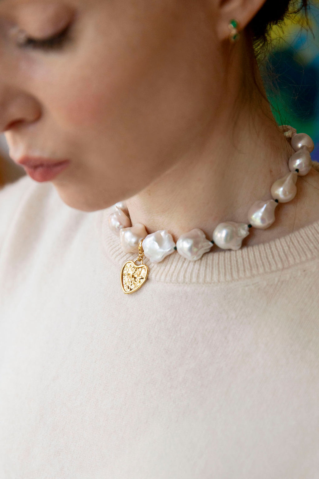 Baroque Pearl 18K Gold Necklace