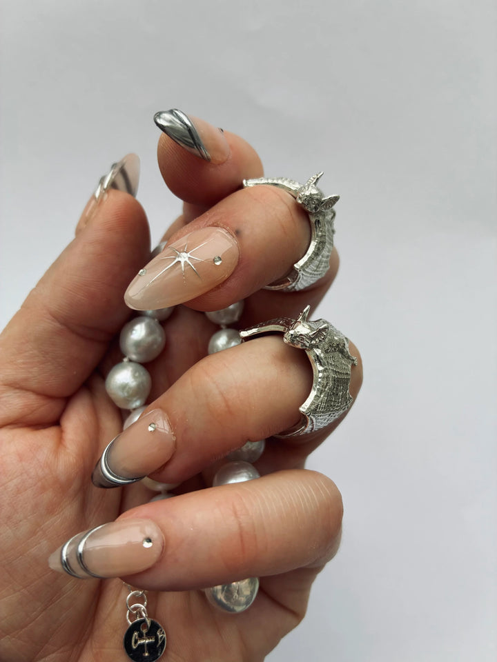 Silver Bat Ring