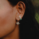 Bee Silver Hoops