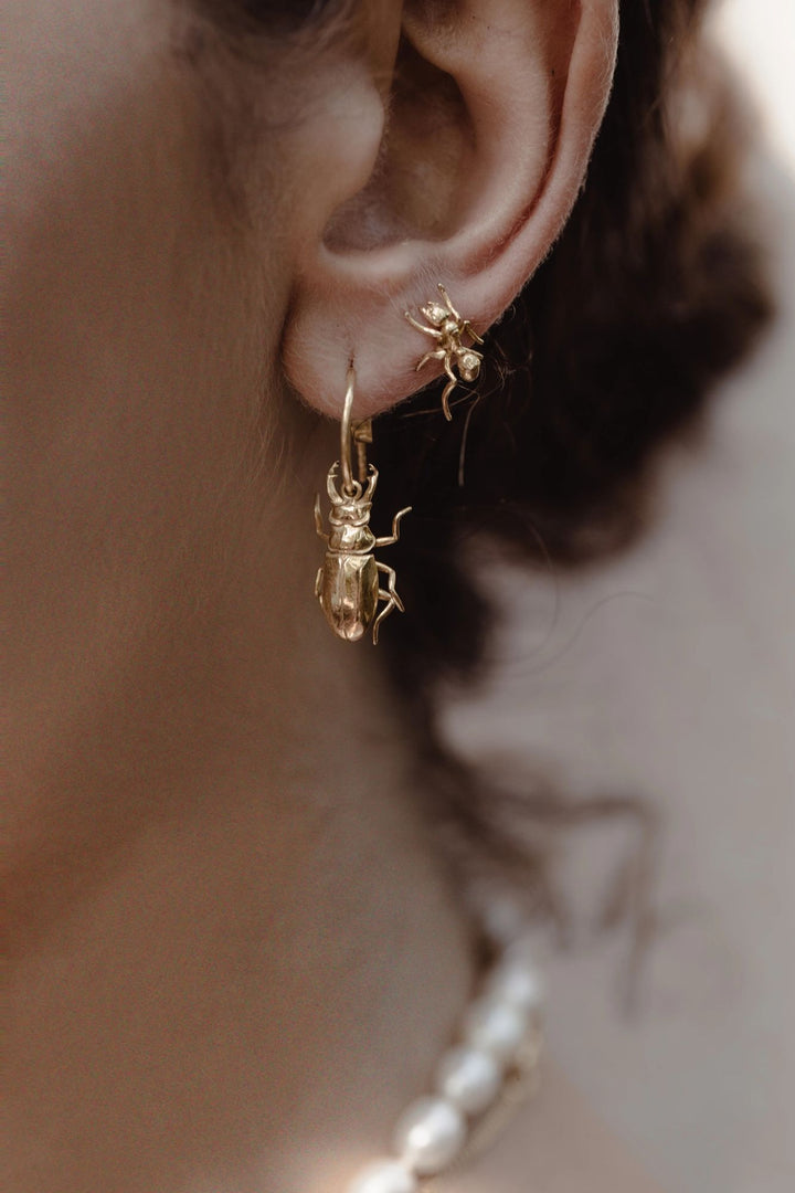 Beetle Gold Plated Hoops