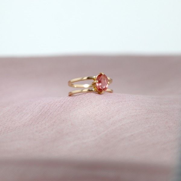 Nebula 18K Gold Ring w. Tourmaline