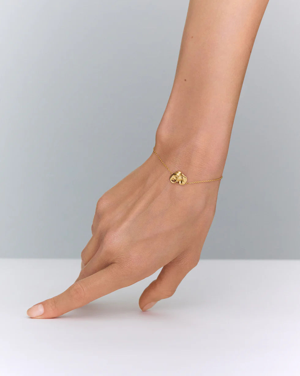 Lucky Elephant  18K Gold Bracelet w. Lab-Grown Diamonds