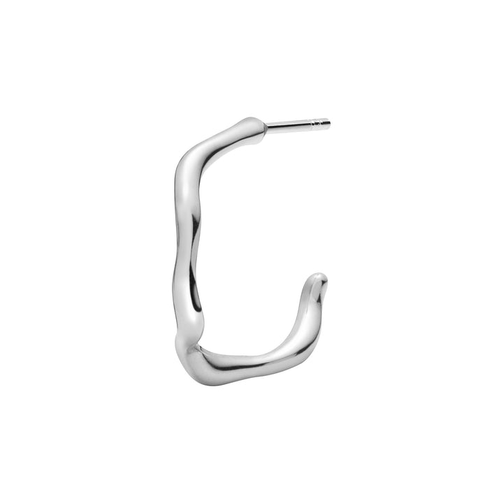 Branch Hoop 16 Silver Earring