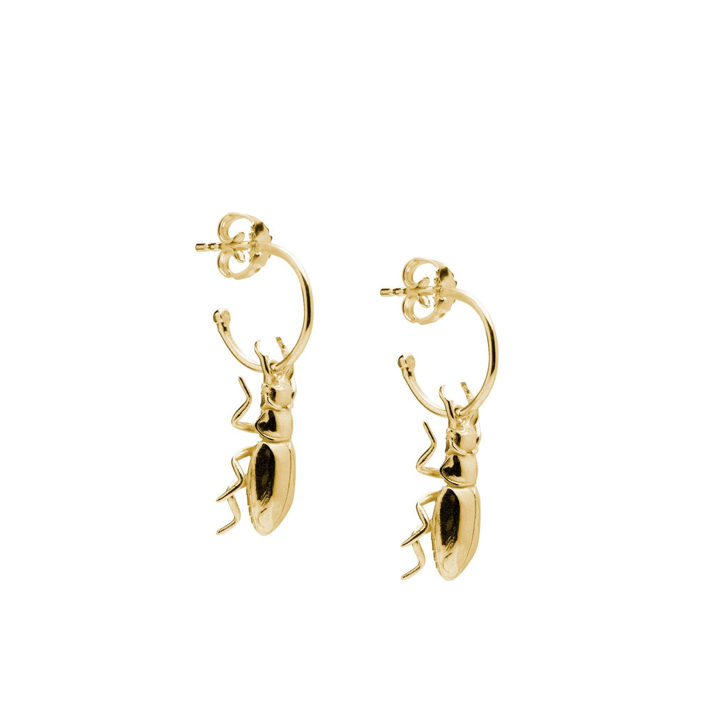 Beetle Gold Plated Hoops