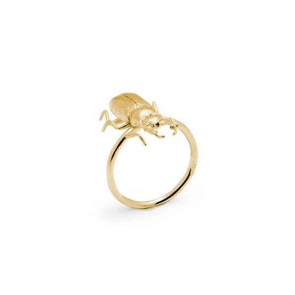 Beetle Gold Plated Ring