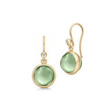 Prime Gold Plated Earrings w. Green Amethyst