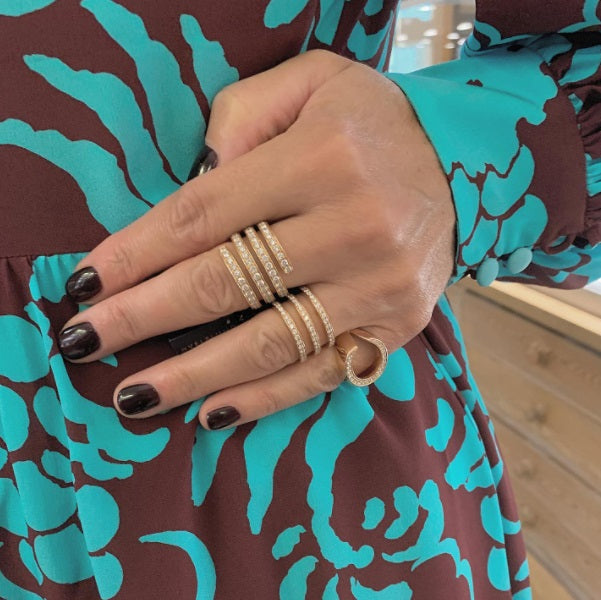 Spring großer Goldring aus 18K, Rosegold- oder Weißgold I Diamanten